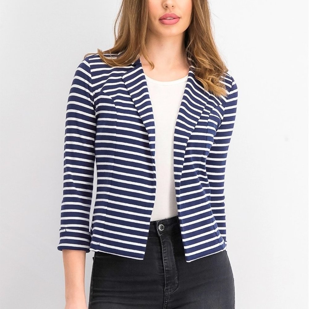 Maison Jules Striped Breton Blazer
